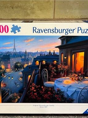 Ravensburger Paris Balcony 1000 Piece Puzzle -Scenic Sunset Complete